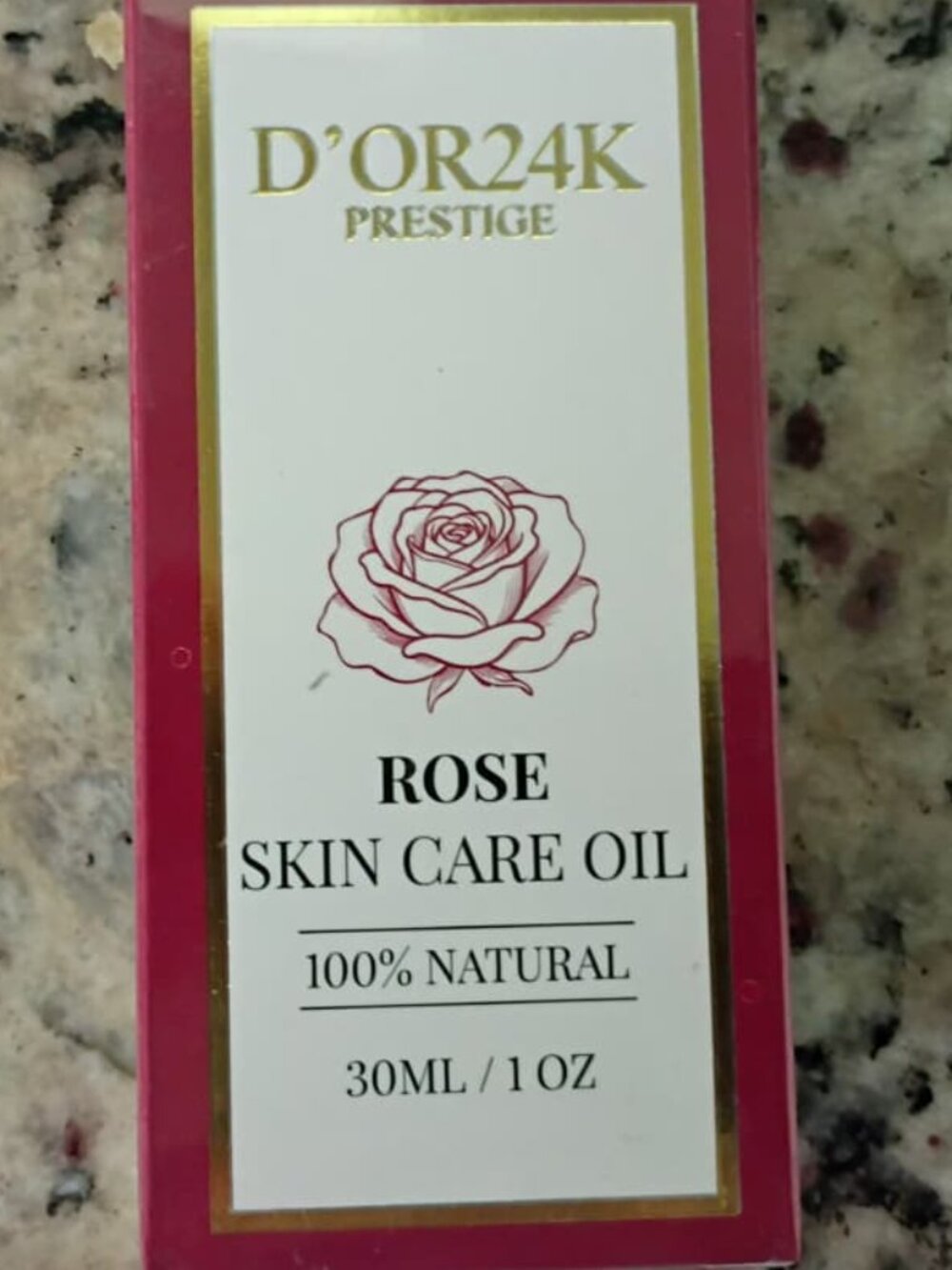 D'OR 24K PRESTIGE ROSE SKIN CARE OIL-100% NATURAL- 1.0 fl oz / 30 ml -NEW-SEALED - Picture 1 of 2